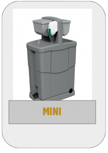 A picture of the mini bin with the word " mini " underneath it.